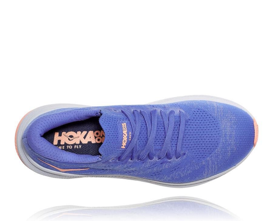 Hoka Australia One One Cavu 3 - Womens Walking Shoes Blue - QUODC-1743